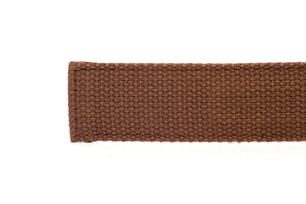 1.25" Brown Canvas Strap