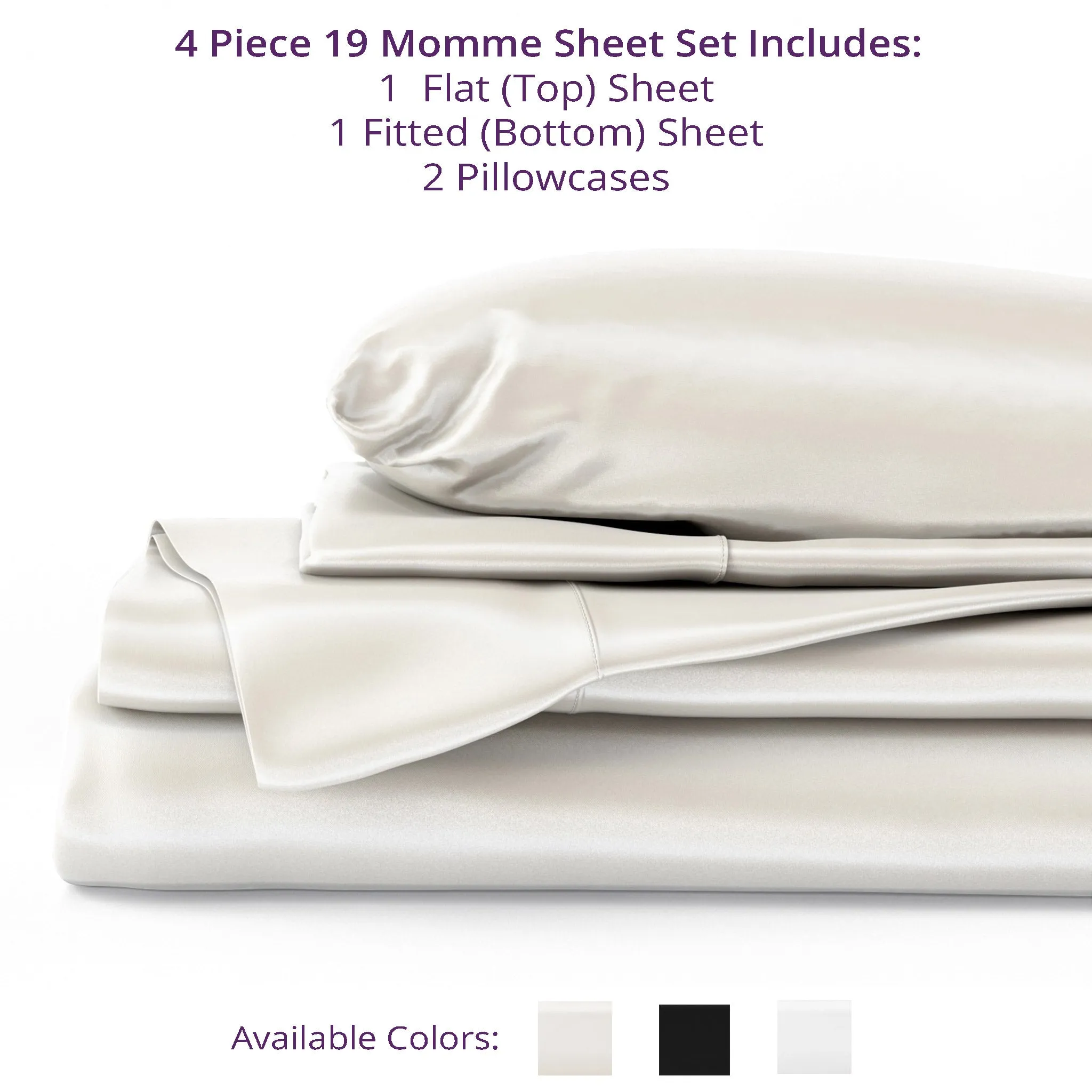 19 Momme Silk Sheet Set - Ivory