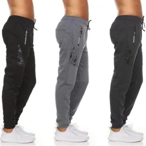 3-Pack: Men's Moisture-Wicking Jogger Pants with Zipper Pockets