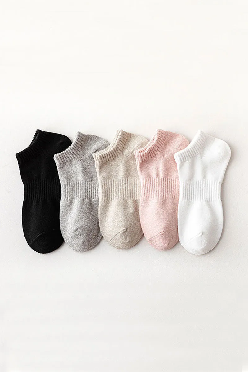 5PAIRS WOMEN CASUAL ANKLE SOCKS FOR DAILY LIFE