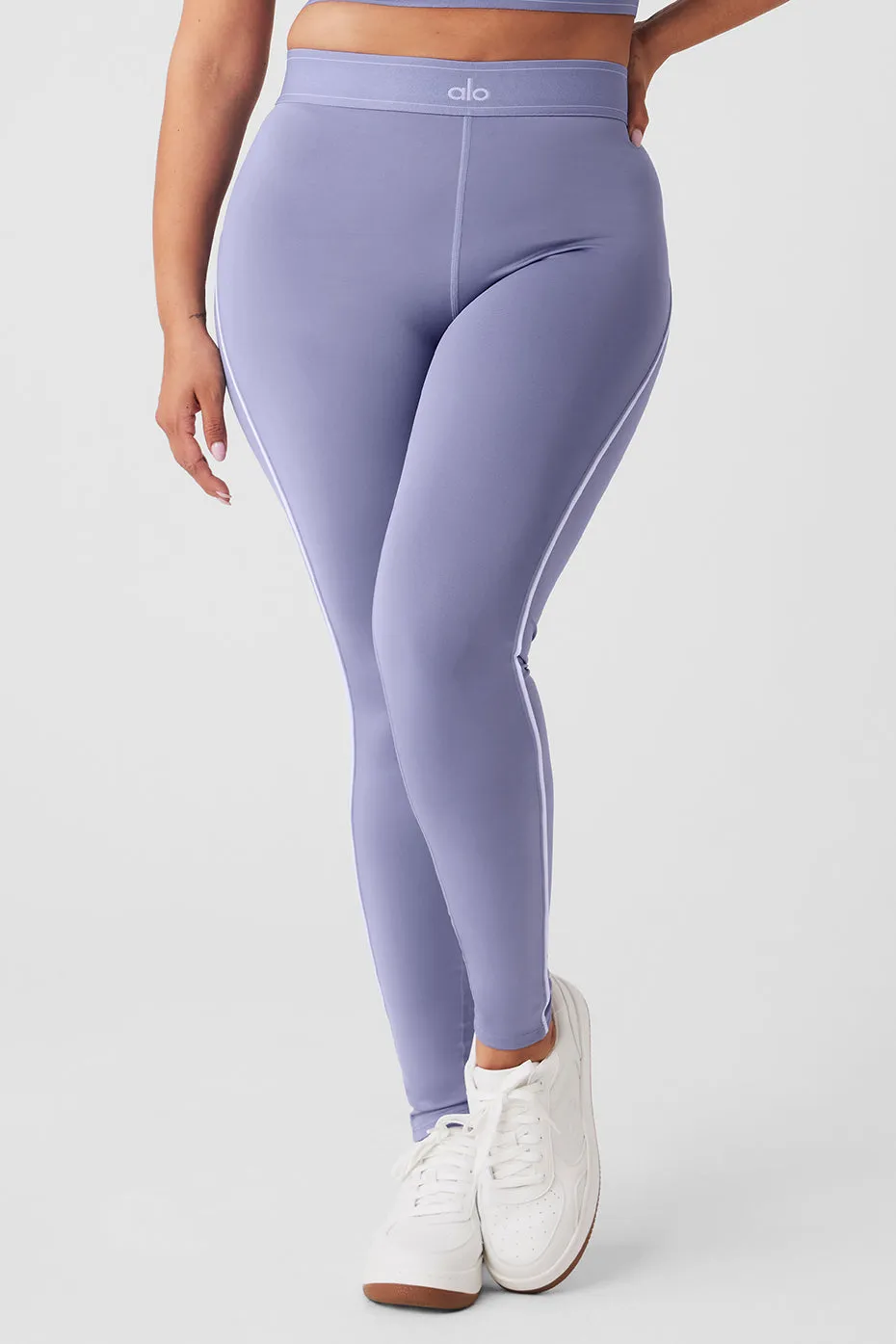 Airlift High-Waist Suit Up Legging - Lilac Blue/White