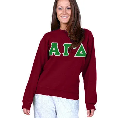 Alpha Gamma Delta Sorority 8oz Crewneck Sweatshirt - G180 - TWILL