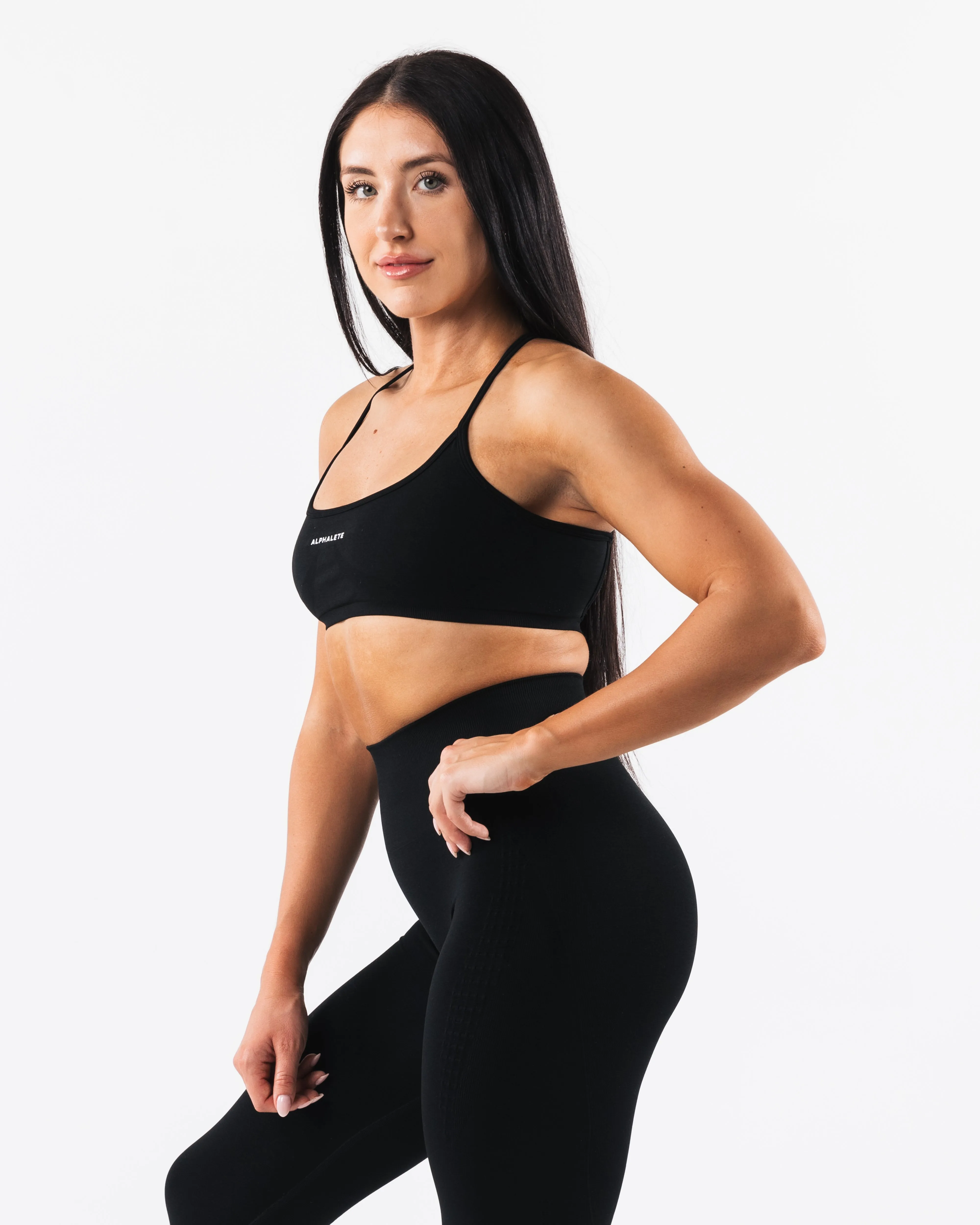 Amplify Back Cross Bra - Black