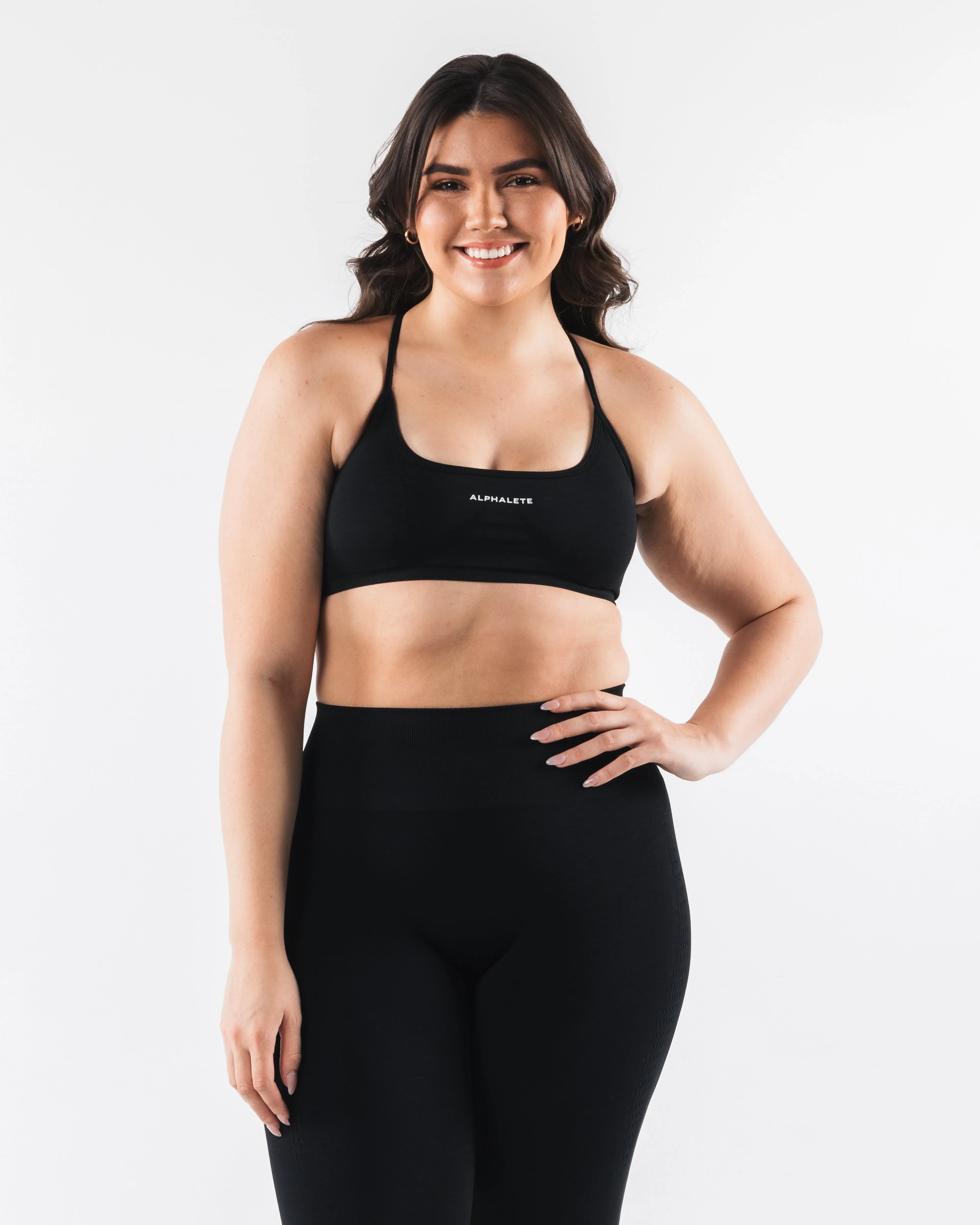 Amplify Back Cross Bra - Black