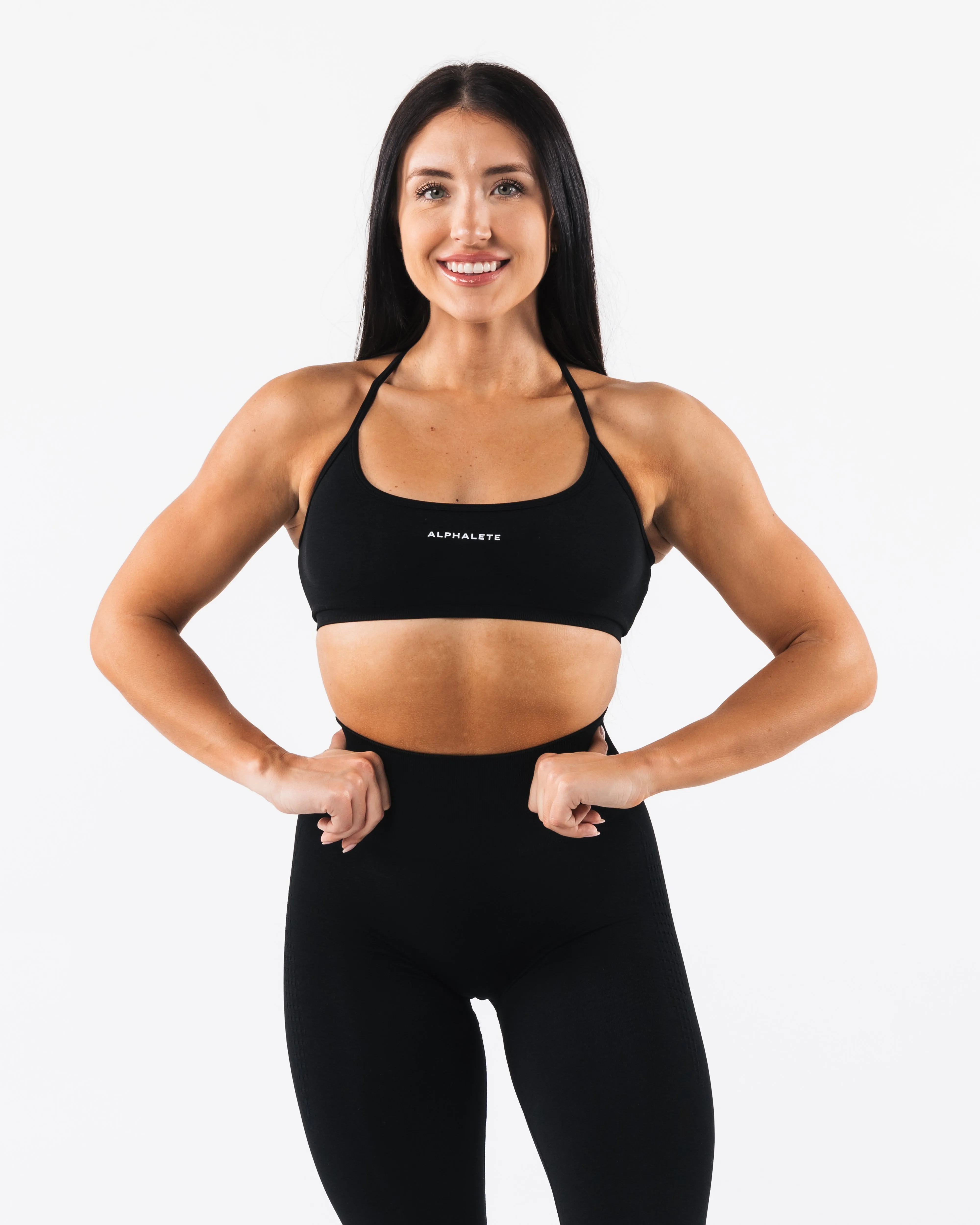 Amplify Back Cross Bra - Black