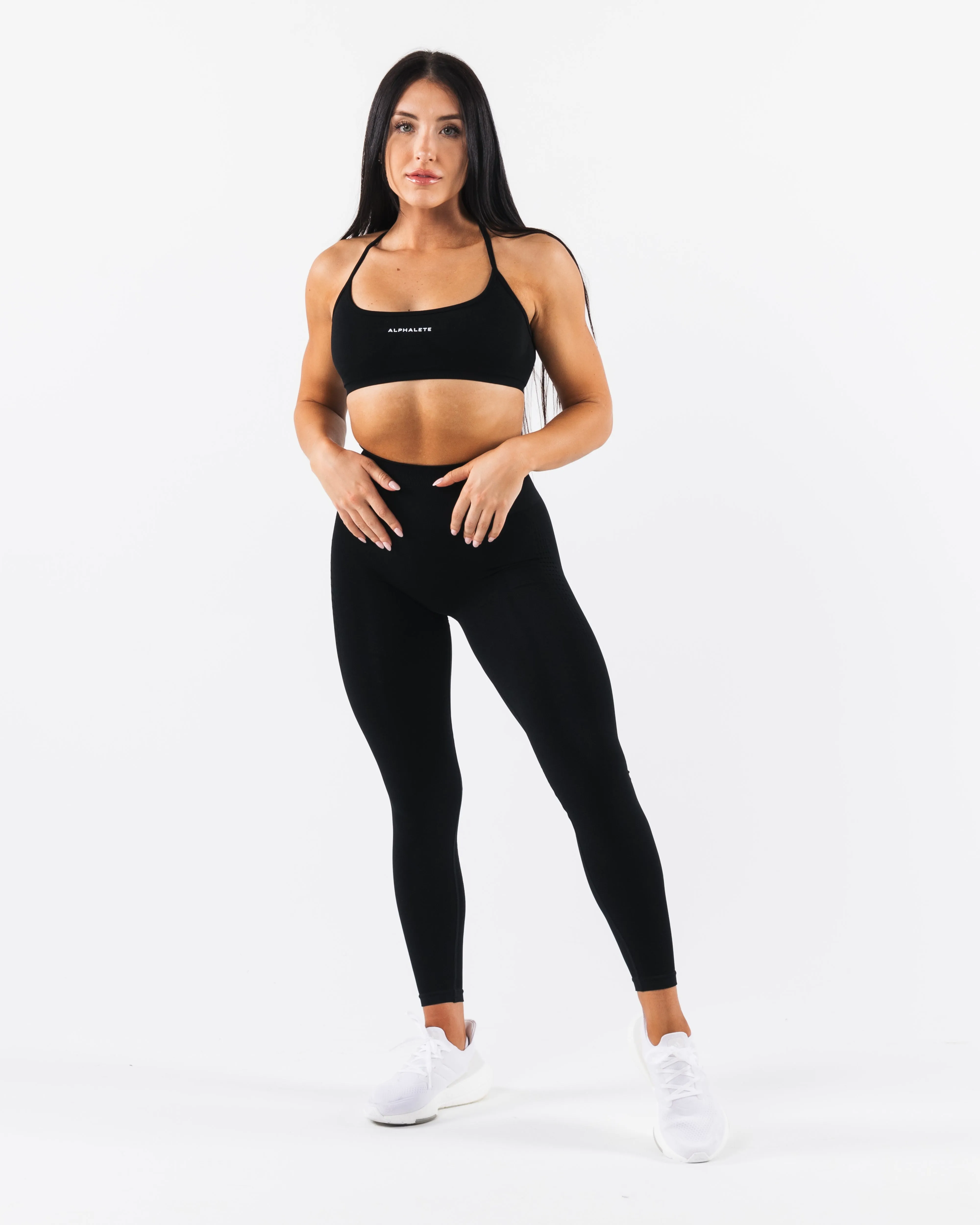 Amplify Back Cross Bra - Black