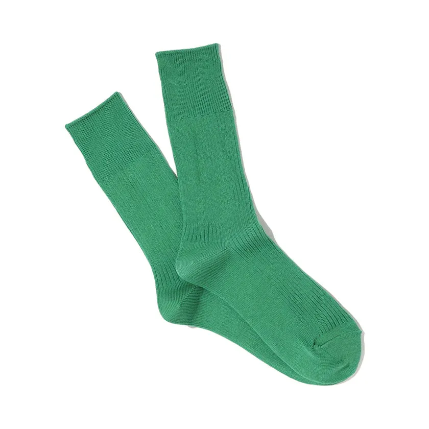 Anonymous Ism Brilliant Green Cotton Blend Crew Socks