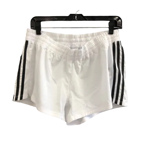 Athletic Shorts By Adidas In White, Size: L