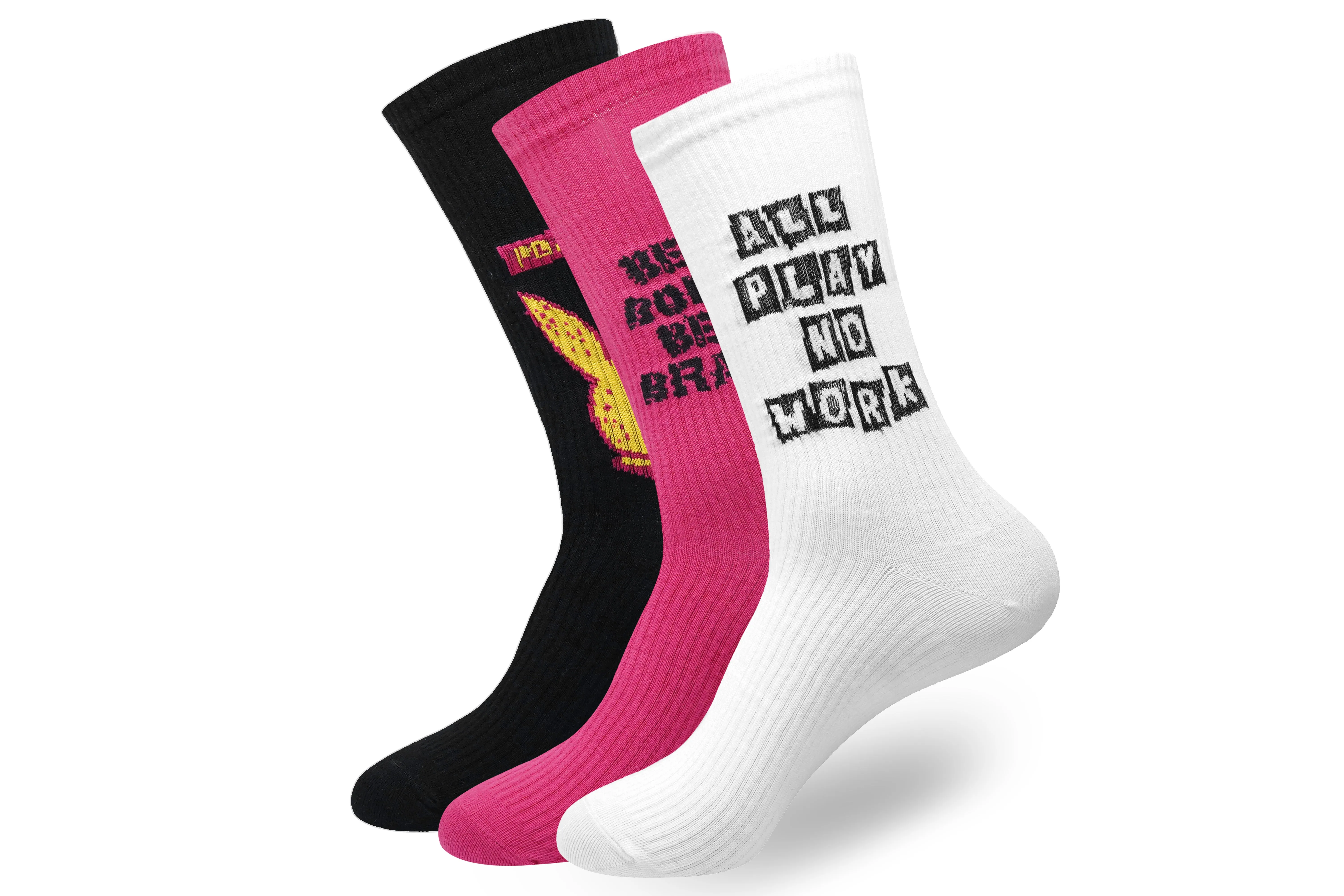 BALENZIA Men's Playboy Crew Socks | Fun Collection |  3-Pack | Free Size