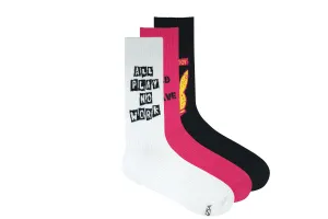 BALENZIA Men's Playboy Crew Socks | Fun Collection |  3-Pack | Free Size