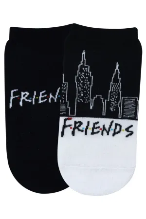 Balenzia x Friends Friends Logo Lowcut Socks for Women(Pack of 2 Pairs/1U) - Black