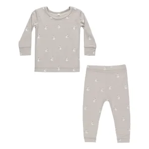 Bamboo Pajama Set - Snowmen - Fog