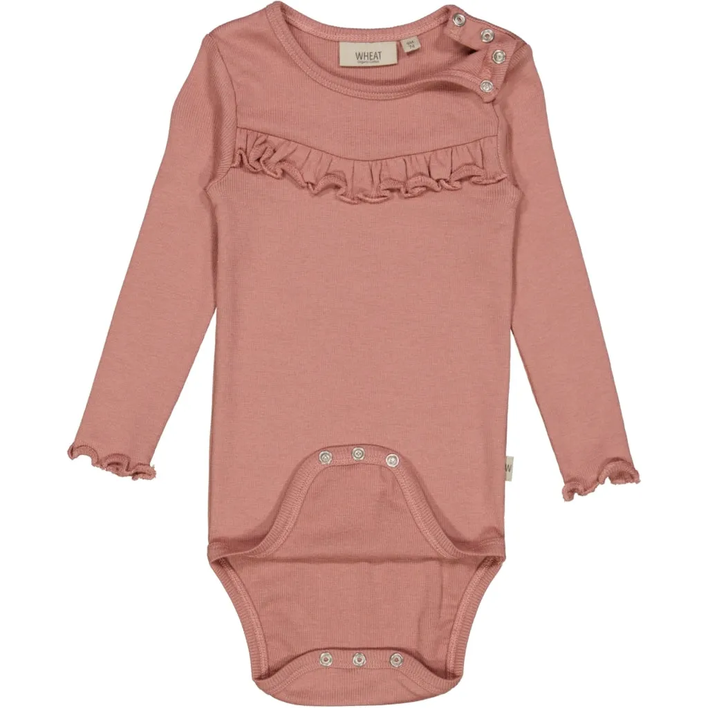 Body Rib Ruffle LS - rose cheeks