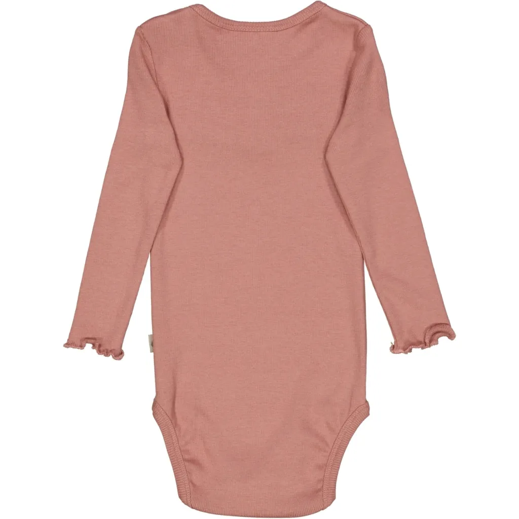 Body Rib Ruffle LS - rose cheeks