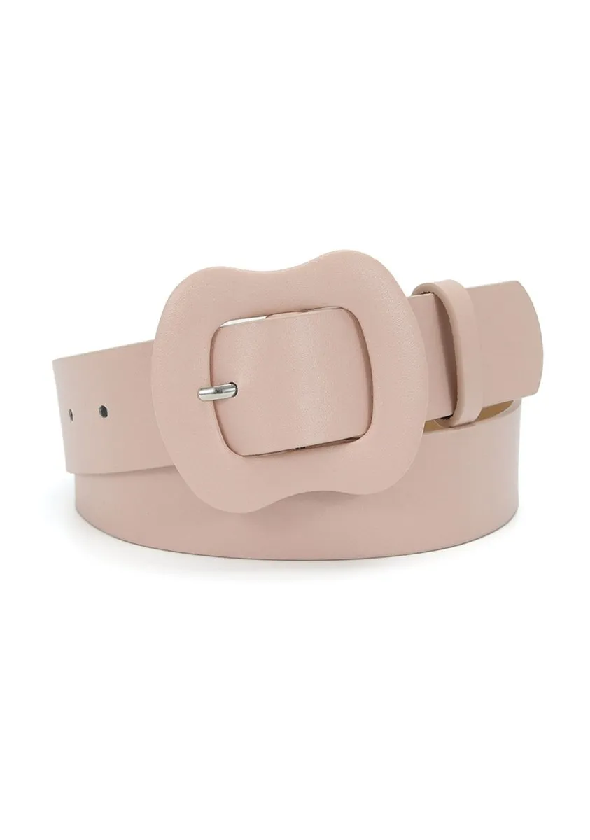 Candy Color Wide Buckle Belt