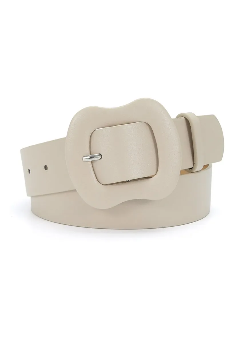 Candy Color Wide Buckle Belt