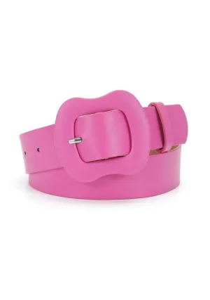 Candy Color Wide Buckle Belt