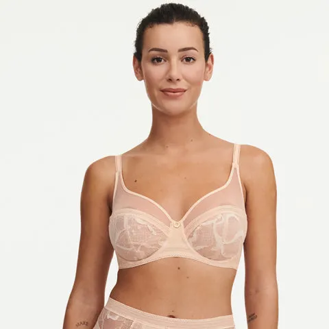 Chantelle True Lace Full Coverage UW Bra Golden Beige