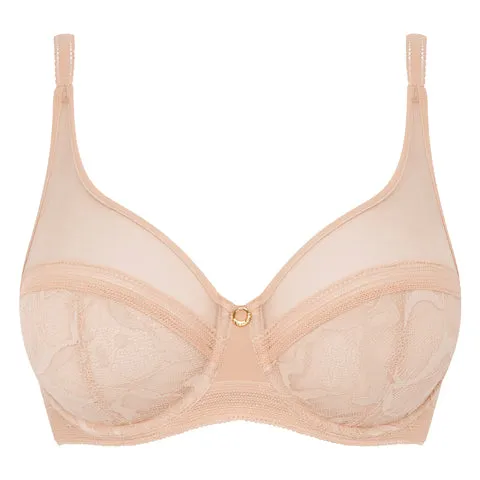 Chantelle True Lace Full Coverage UW Bra Golden Beige