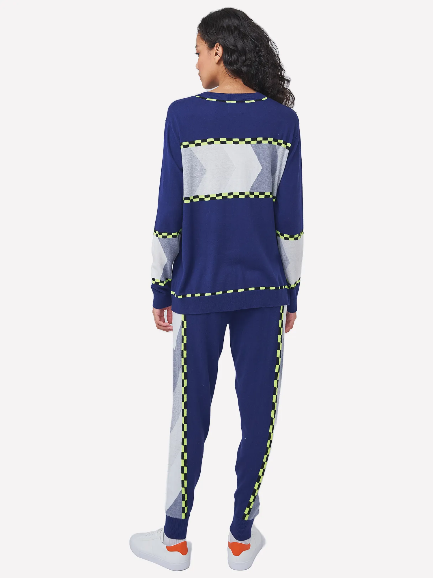 Chevron Stripe Crew Neck Jumper