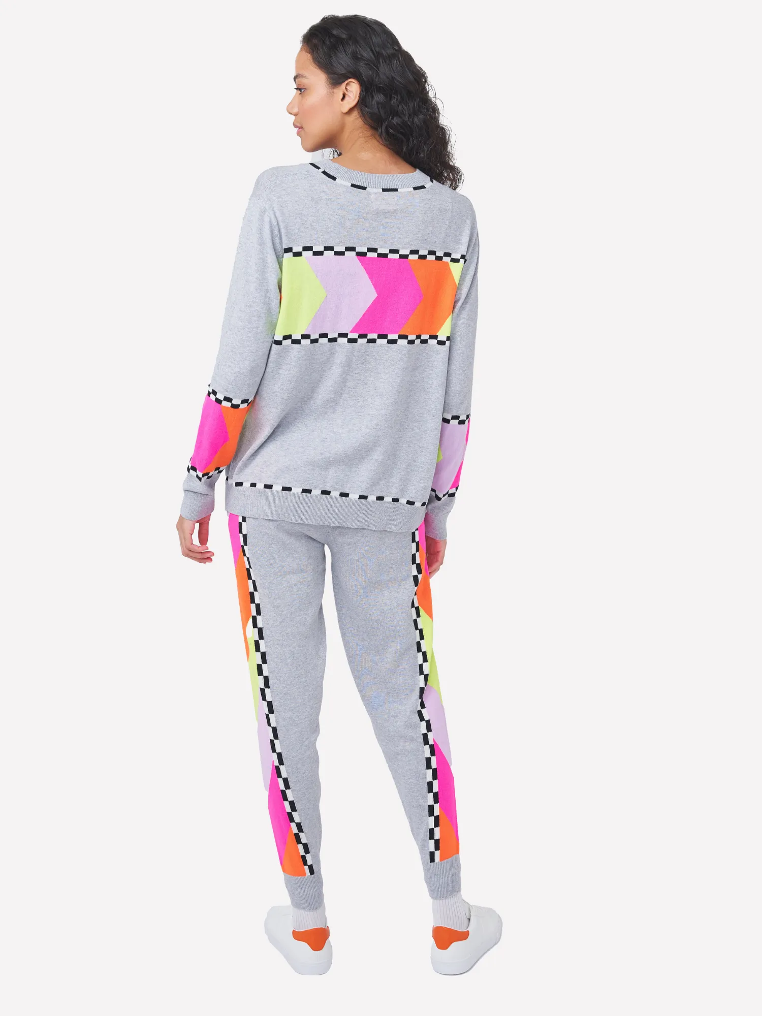 Chevron Stripe Crew Neck Jumper