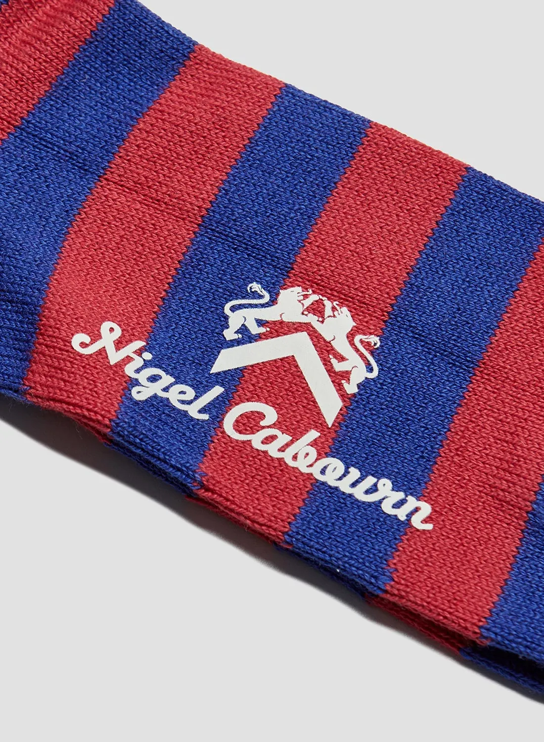 Cotton Stripe Socks in Red/Blue