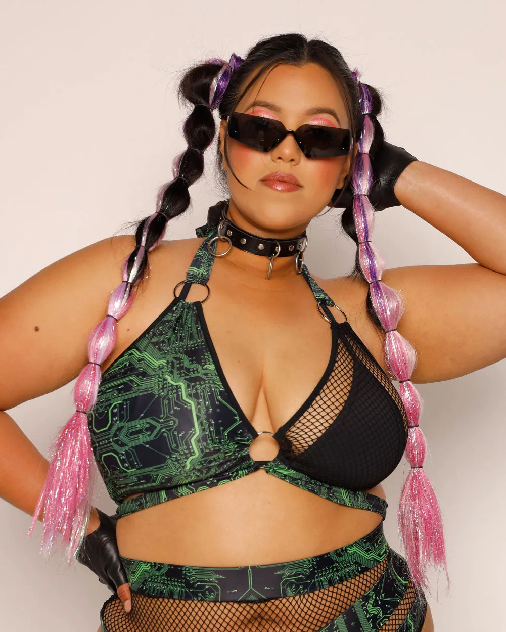 Cyber Matrix O-Ring Bra Top