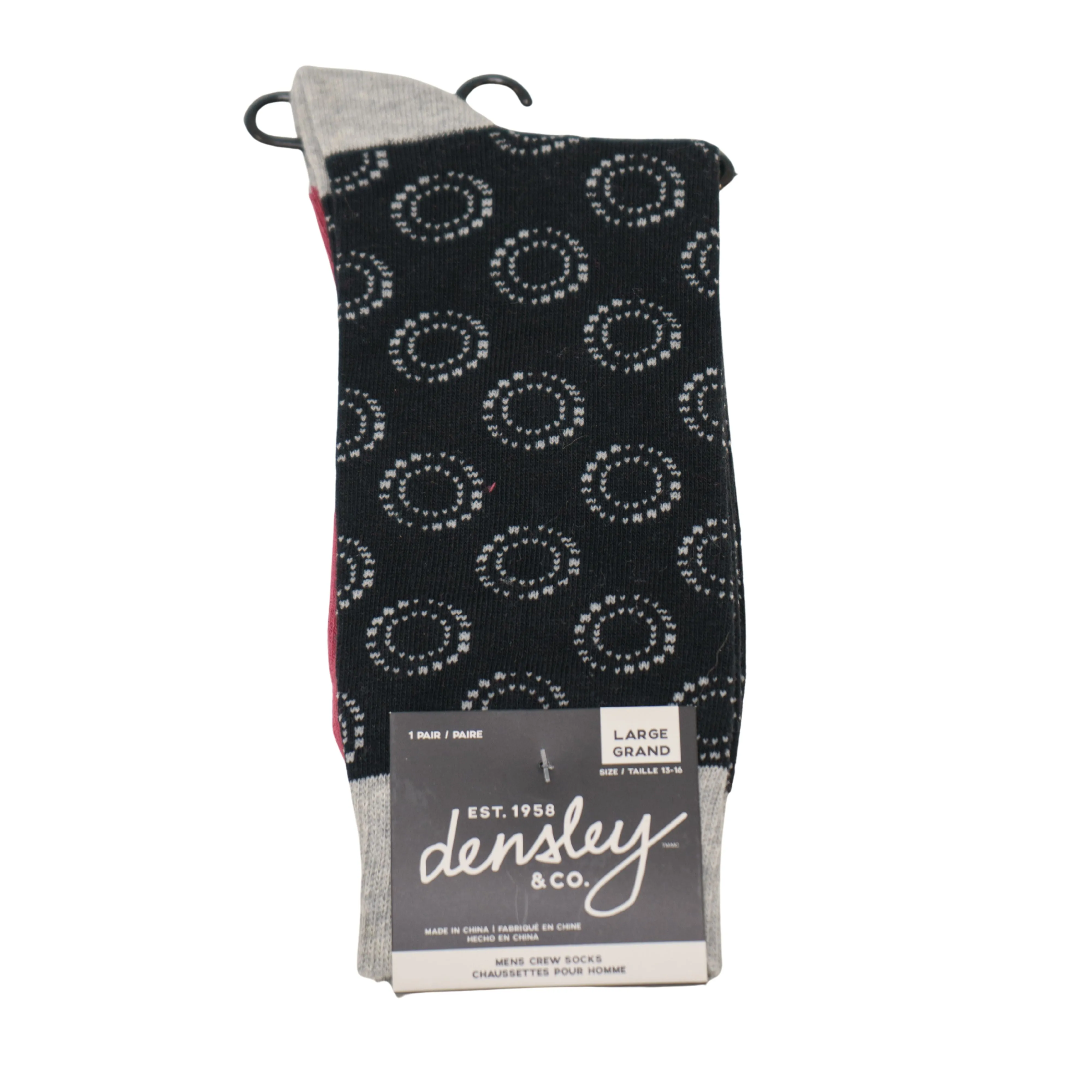 D&CO Pattern Cotton Dress Socks - 3 Pairs