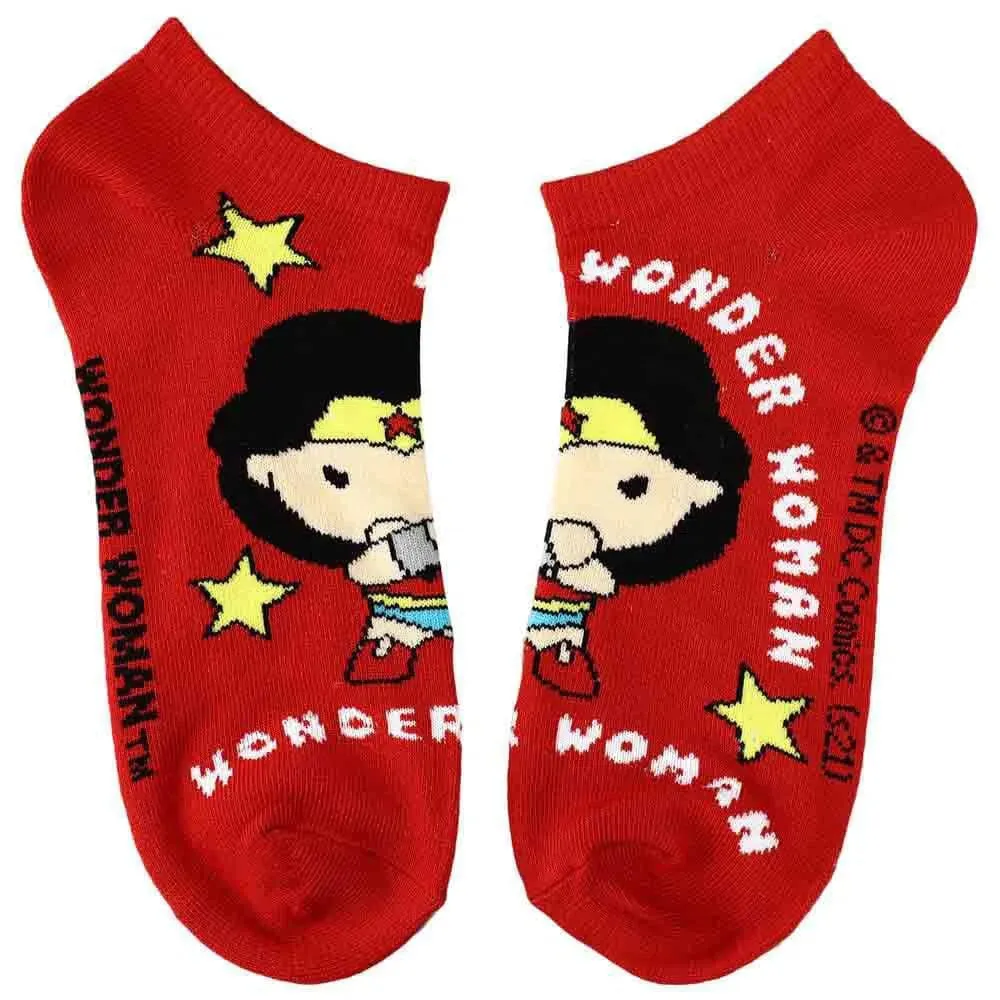 DC Comics: Justice League - Chibi Superheroes Ankle Socks (5 Pairs) - Bioworld