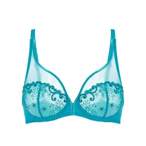 Delice Atoll Blue Full Cup Plunge Bra