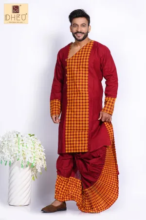 Dheu Exclusive Designer Dhoti(Optional)Kurta Set