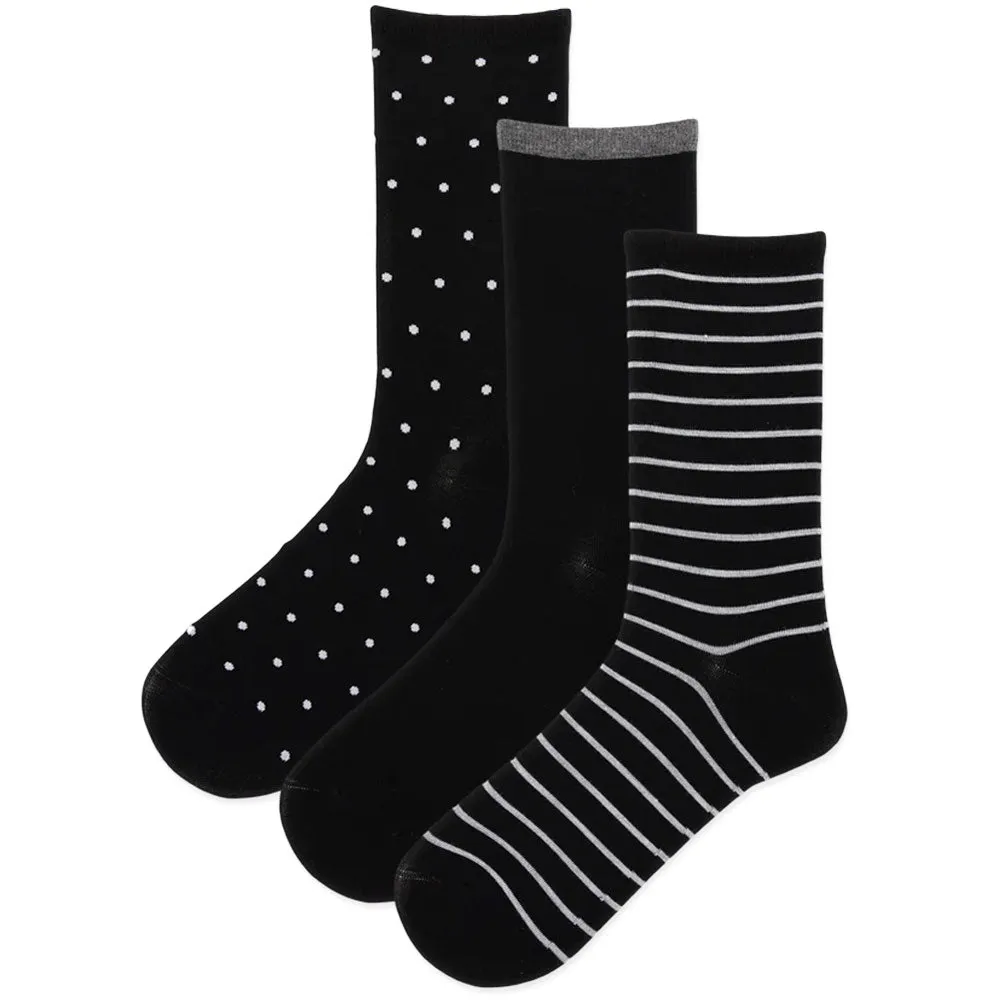 Dot Stripes Crew Sock 3 Pair Pack