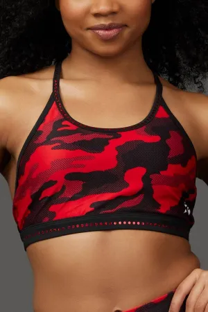 Elena Sports Bra in Red Camo