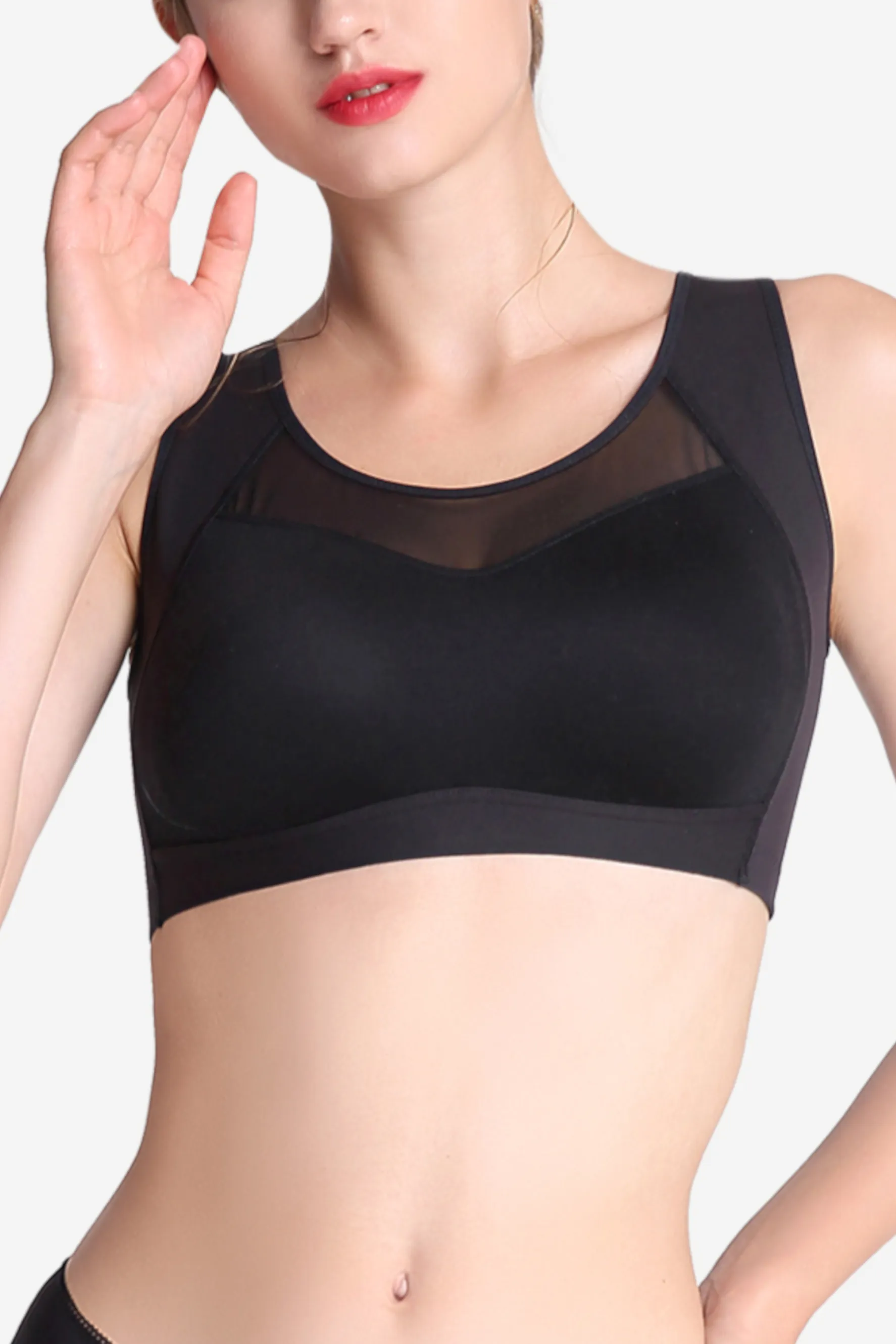 Full Coverage Ultra Comfort Mesh Sports Bra #13299