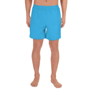 GG - Men's Athletic Long Shorts - Deep Sky Blue