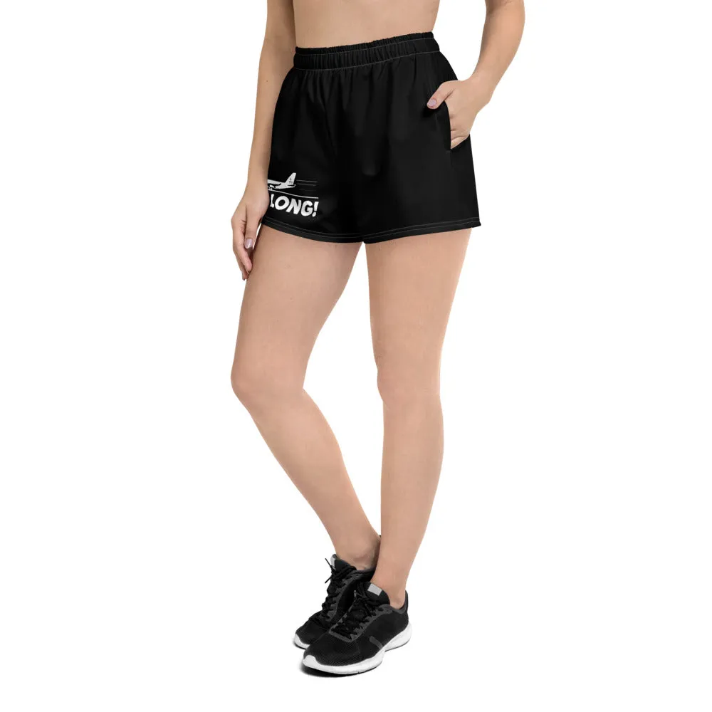 GO LONG (BLACK) Women's Athletic Short Shorts