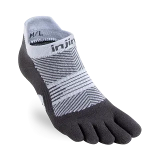 Injinji Women's Run Lightweight No-Show Sock In Gray