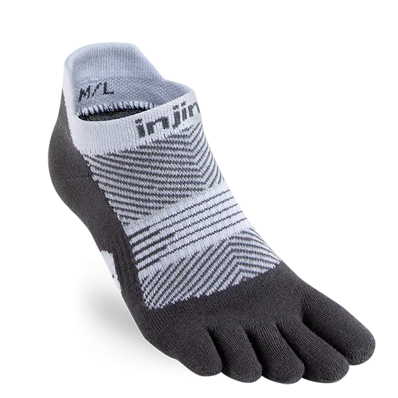 Injinji Women's Run Lightweight No-Show Sock In Gray