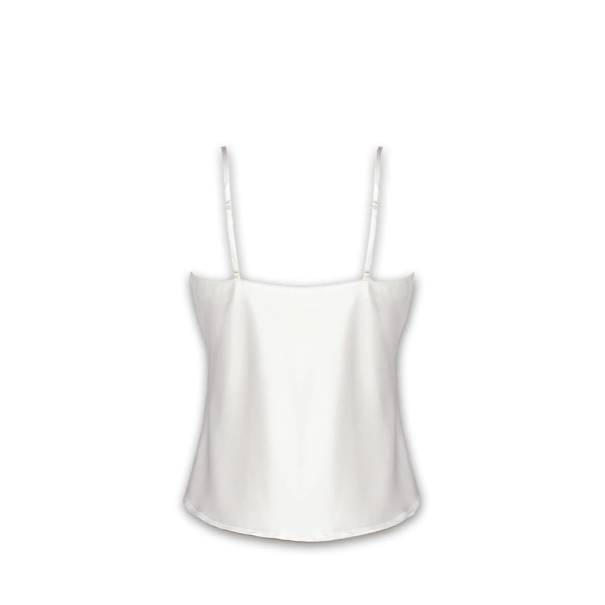 J. Peterman Women's Silk V-Neck Cami in Ivory