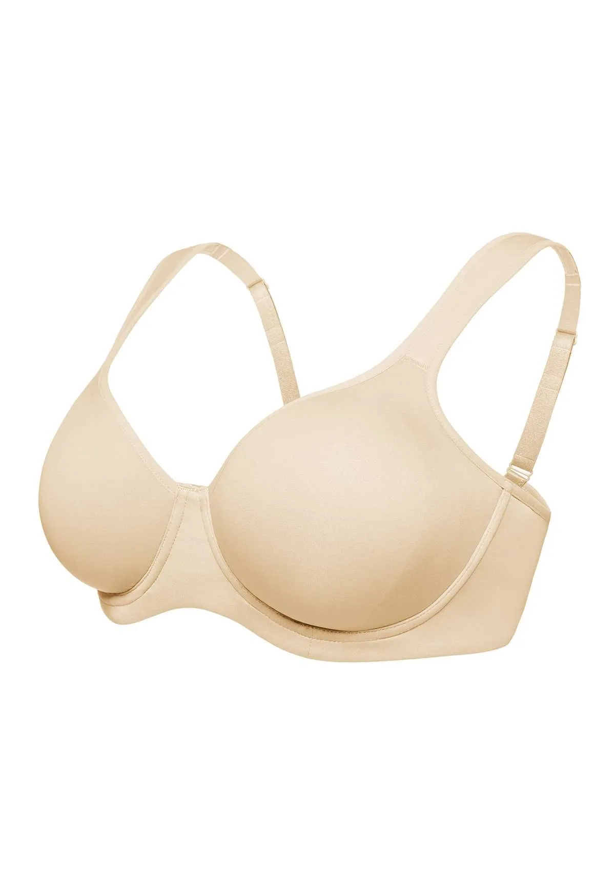 Joan Ultimate Soft Beige T-shirt Unlined Minimizer Bra Set