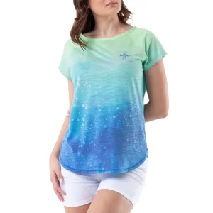 Ladies Southern Vibes Short Sleeve Poly/Rayon Slub Top