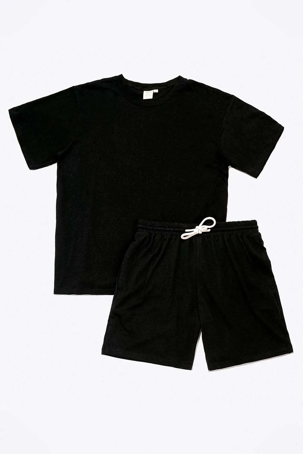 Men's Organic Black Pack: Athletic Shorts   Men's Crew Tee