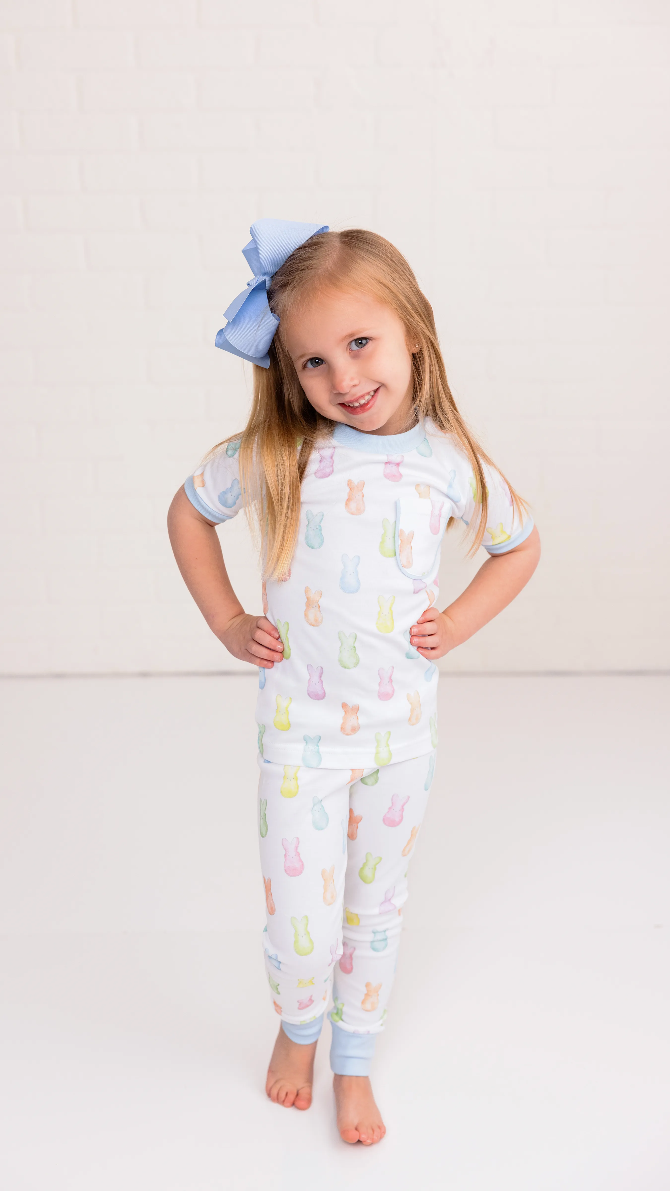 Nola Tawk Short Sleeve Organic Cotton PJ Set - Hoppy Easter