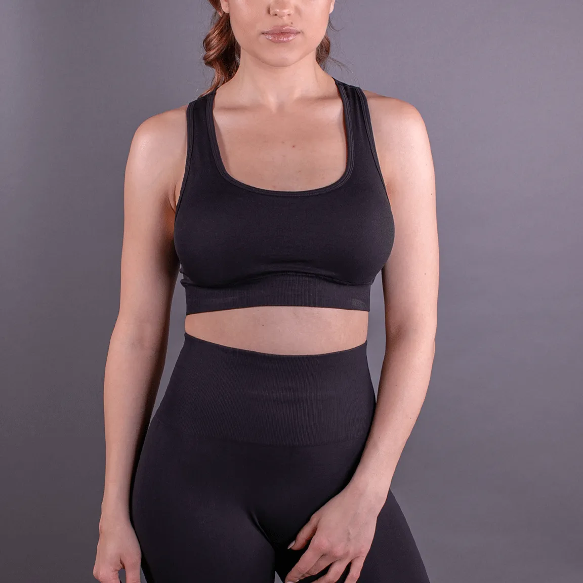 Seamless Black Leaf Convertible Bra