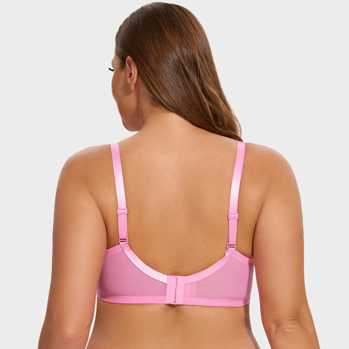 SheCurve®Full Coverage Lace Minimizer Bra - Mermaid-Pink