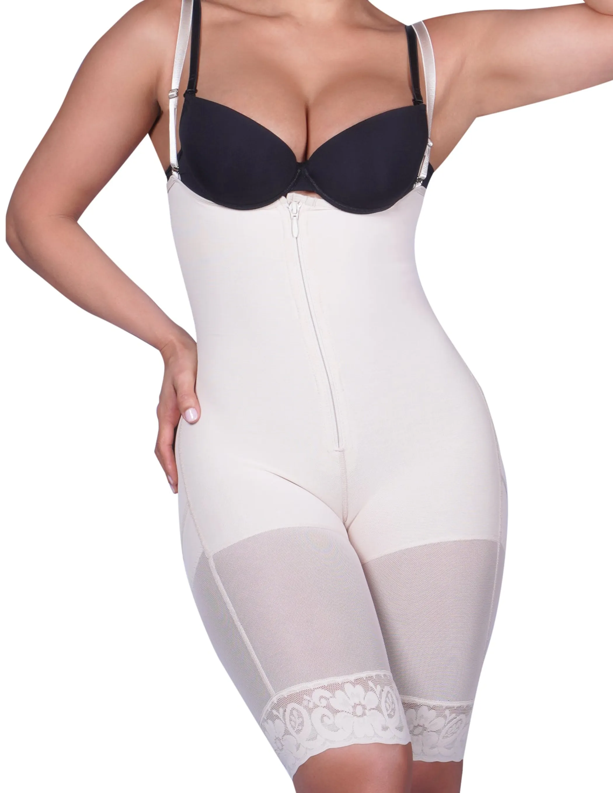 Siluet  Braless Mid-Thigh Minimizer Bodysuit - Pack Of: 1