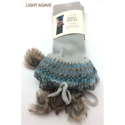 Simply Noelle Alpine Boot Socks with Fur - Assorted