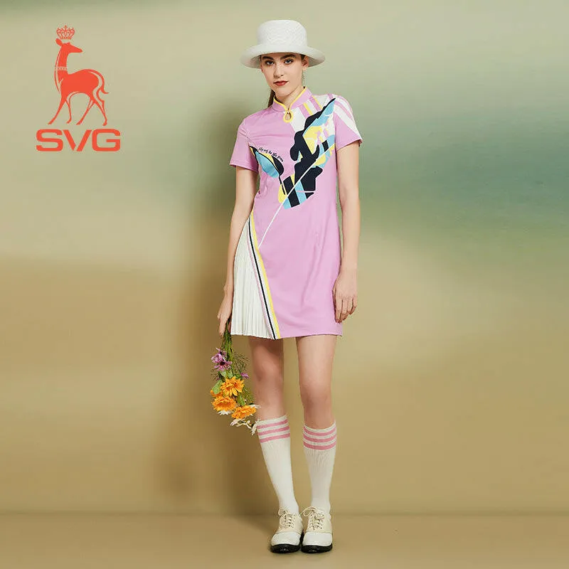 SVG Printed Golf Cheongsam Style Dress