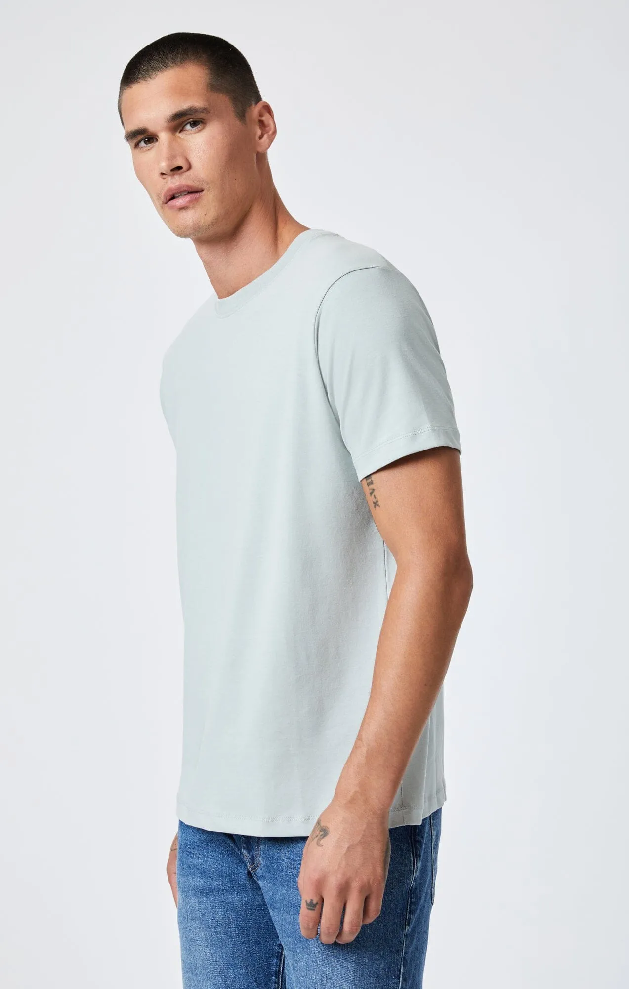 T-SHIRT IN SLATE GREY NATURAL DYE