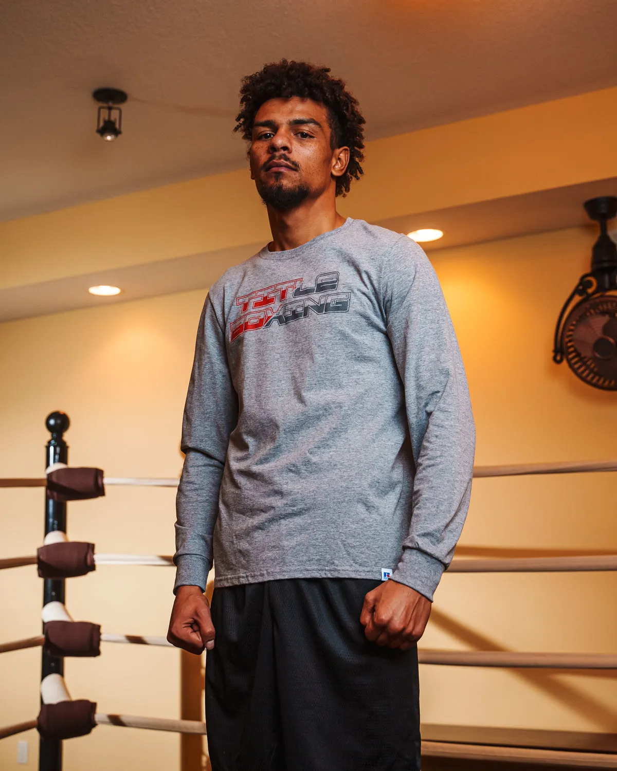 TITLE Boxing Split Label Performance Long Sleeve Tee